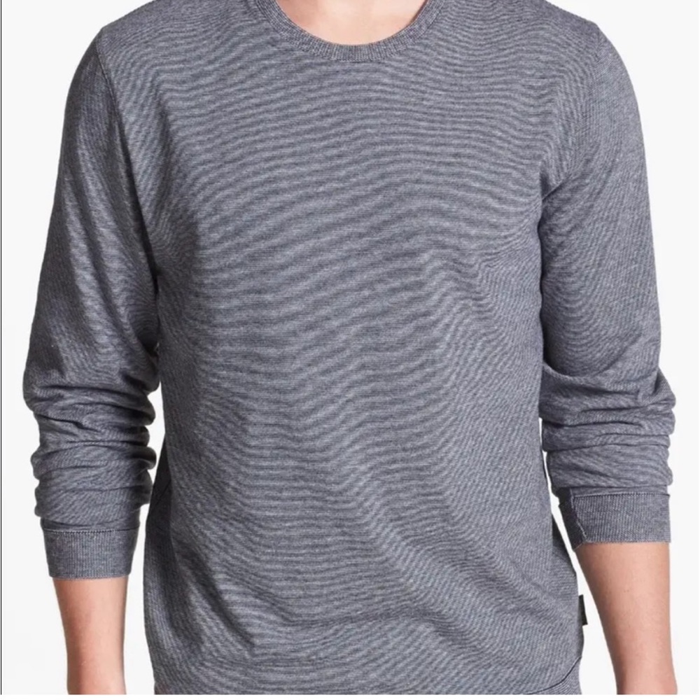 Ted Baker Ribbed Striped Crewneck Light Sweater
Very light weight size 5